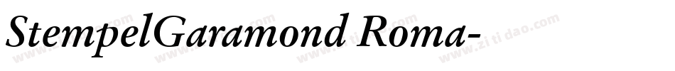 StempelGaramond Roma字体转换